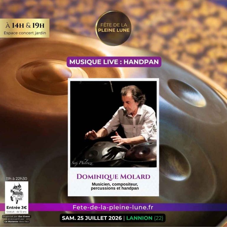 Animation 3 - Concert Handpan - Dominique Molard - Fete de la Pleine Lune 2026